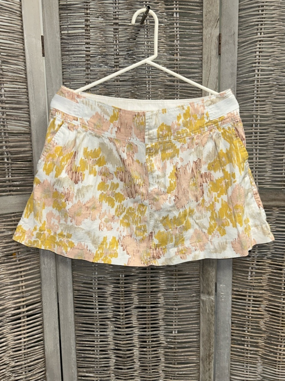 Old Navy Linen Mini Skirt with Wide Waistband